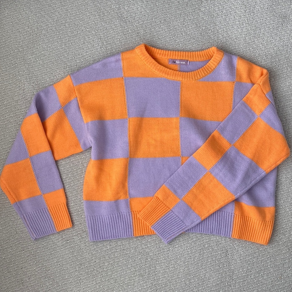 Orange and Purple Knit